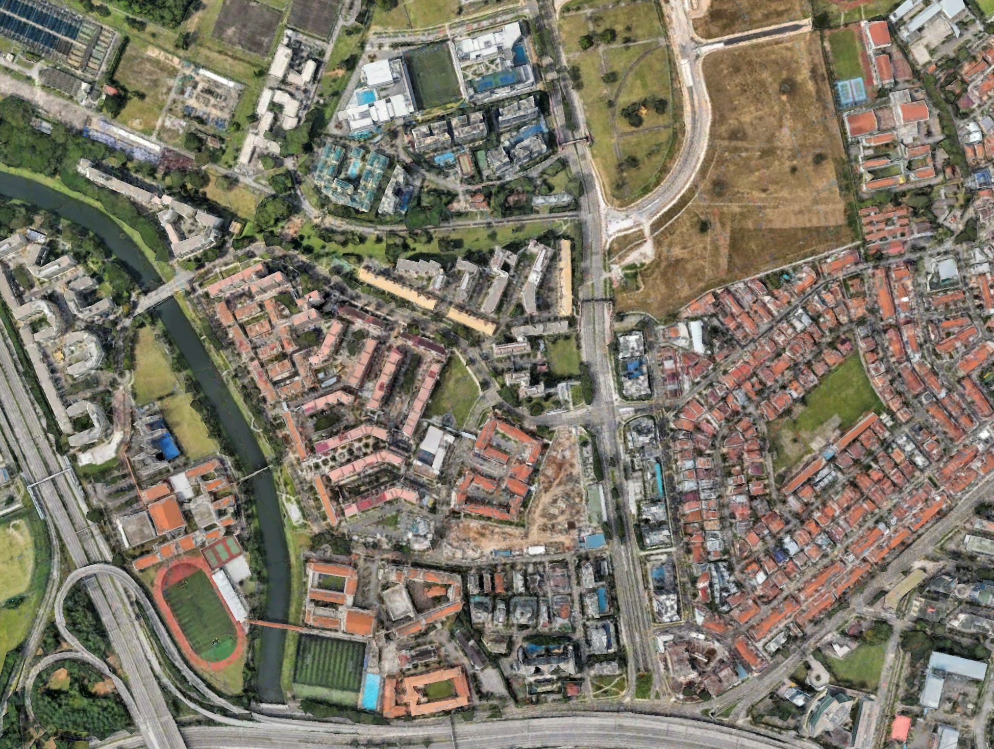Aerial photos of Potong Pasir now